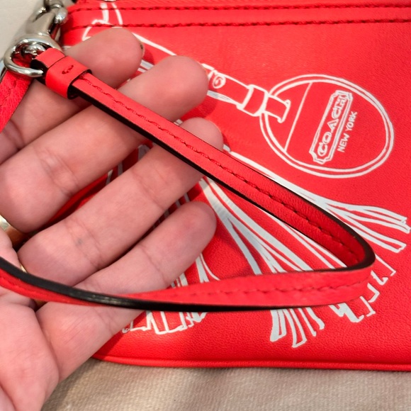 COACH Legacy Motif Small Leather Wristlet (Style #48695) - Picture 3 of 13